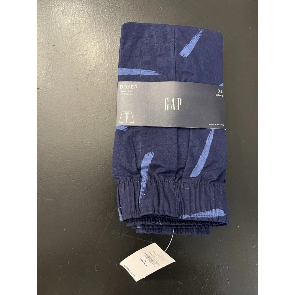 Gap NWT Navy Blue 100% Cotton Men's Boxers Shorts Sz XL 38-40